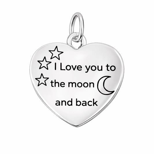 I Love You To The Moon And Back Charms