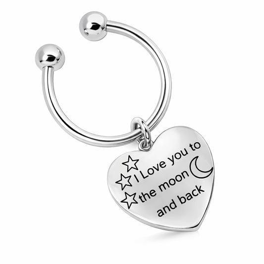 I Love You To The Moon And Back Horsehoe Key Chains