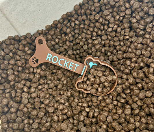Pet Food Scoop, Personalized w/ Name, 2-Tone Colors