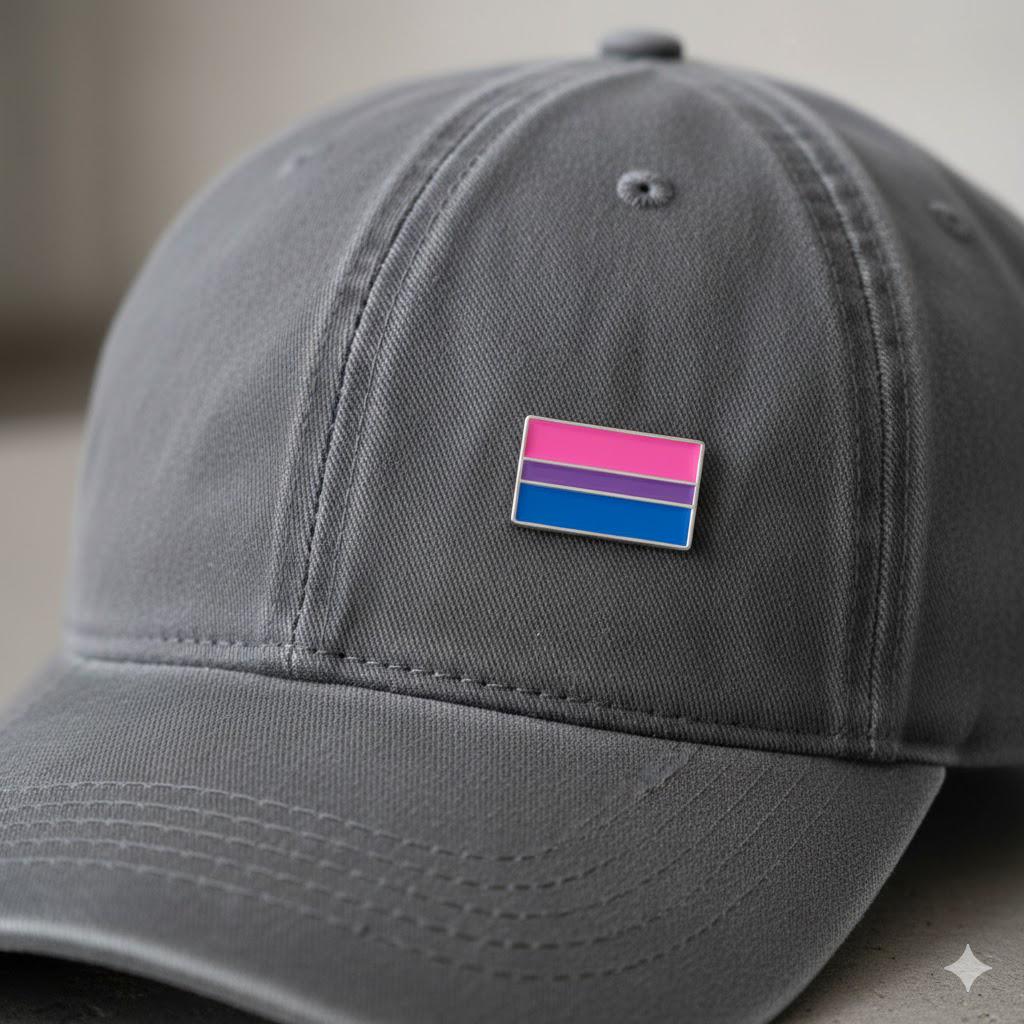 Rectangle Bisexual Pride Flag Pins