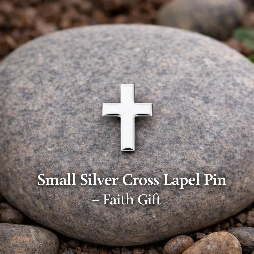 Small Silver Cross Lapel Pins