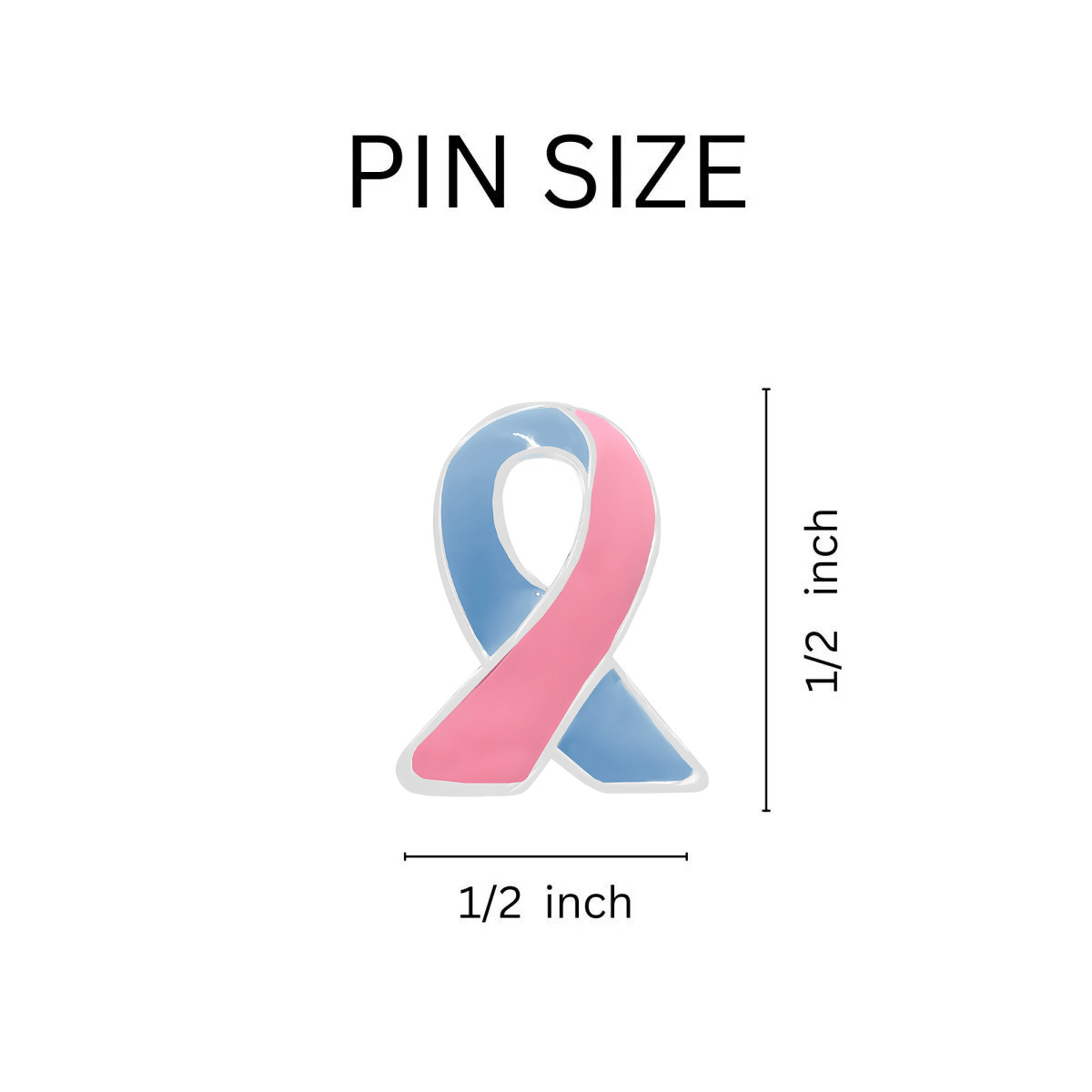 Lapel Pink & Blue Ribbon Pins
