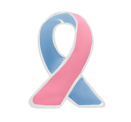 Lapel Pink & Blue Ribbon Pins