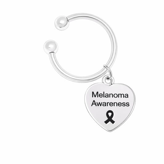 Melanoma Awarenes Heart Key Chains