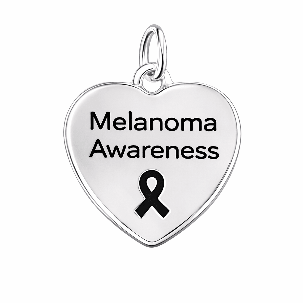 Melanoma Awareness Heart Charms