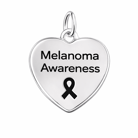 Melanoma Awareness Heart Charms