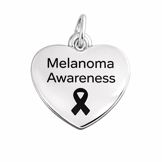 Melanoma Awareness Heart Charms