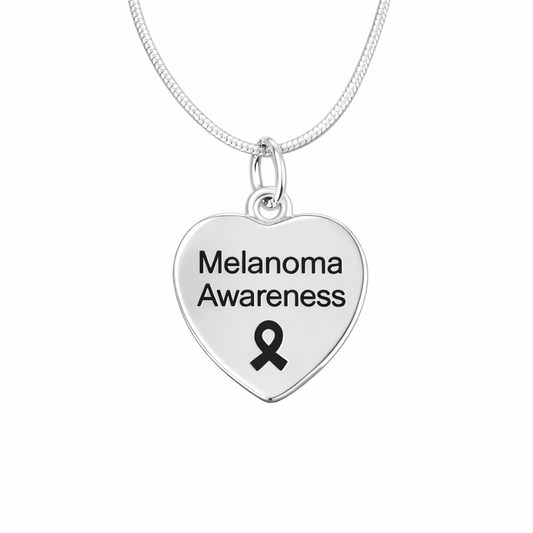 Melanoma Awareness Heart Necklaces