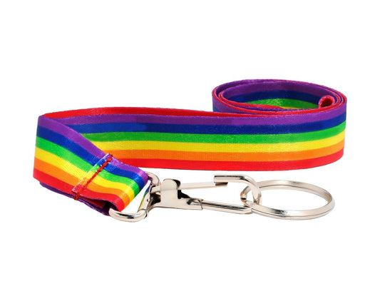 Rainbow Flag Striped Lanyards