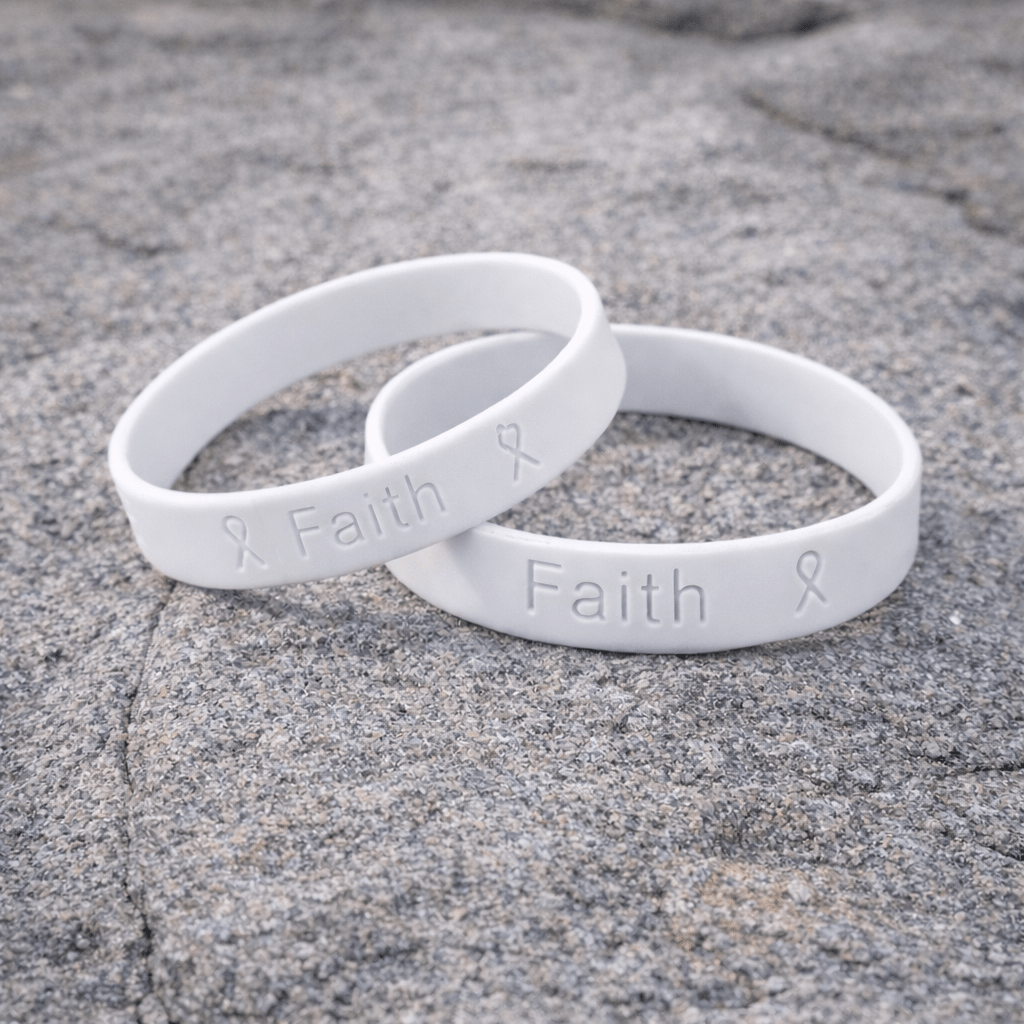 White Silicone Bracelet Wristbands